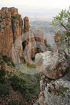 Rock Formations in a Valley