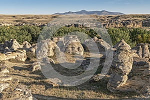 Rock formations in Writing on Stone Provincial Park, Alberta, Canada