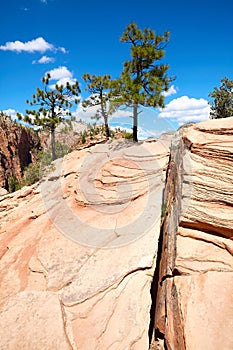 Rock formations in Zion National Park, Utah, US