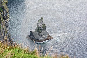 Rock in front of Cliffs of Moher, County Clare, Ireland