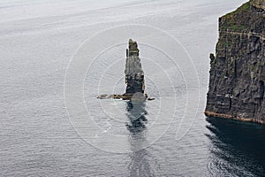 Rock in front of Cliffs of Moher, County Clare, Ireland