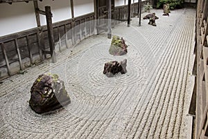 Rock garden in Kongobuji temple, Japan