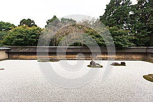 Rock Garden in Ryoanji Temple.