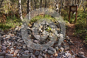 Rock Garden on the trail to the `Frog` outlier and Vesochka Mountain , Sakhalin Island, Russia