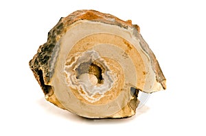 Rock with geode crystal