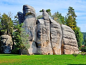 Rock giants of the national reserve Adrspach, Czech Republic