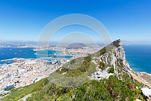 The Rock Gibraltar copyspace copy space landscape travel town traveling