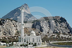 Rock of Gibraltar & Ibrahim-al-Ibrahim Mosque  Gibraltar