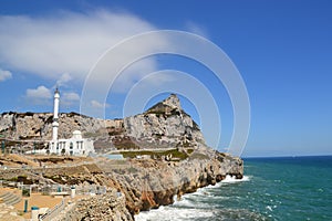 Rock of Gibraltar and Mosque from Europa Point