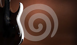 Rock Guitar on brown background