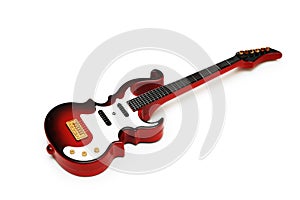 Rock guitar isolated on the white