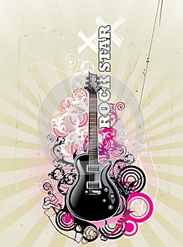 Rock guitar vector
