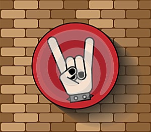 Rock hand sign symbols punk metal hardcore