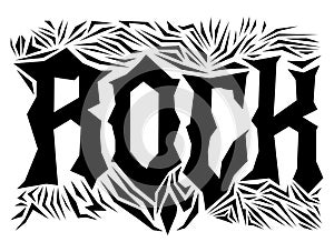 Rock Hardcore Post design template Metal style elements.