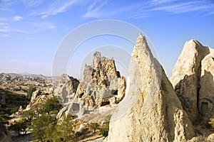 Rock houses at Goreme Open Air Museum, Urgup, Cappadocia.