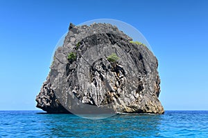 Rock island in tropical El Nido in Philippines