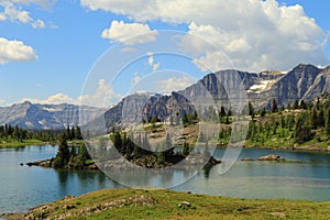 The Rock Isle lake, the Sunshine Meadows in Banff National Park. Rocky Mountains. Alberta. Canada