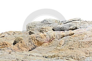 rock isolated on white background .nature