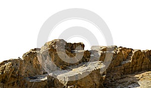 Rock isolated on White background.stone