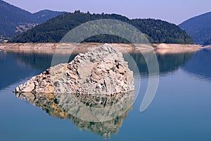 Rock in the lake Zaovine