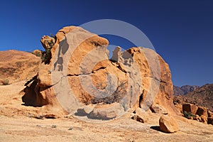 Rock landscape in Anti-Atlas, Morocco