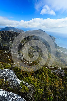 Rock and Landscape on Top of Table Mountain, Cape Town