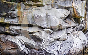 Rock with large smooth stones, interesting for geologists_