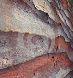 Rock layers - colorful formations of desert rocks