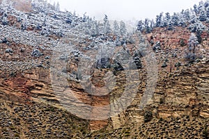 Rock layers on Wyoming mountain