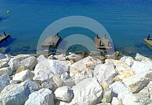 Rock leading to sea