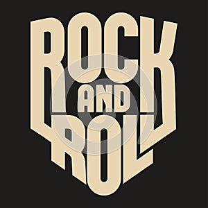 Rock lettering, poster or t-shirt design, vector