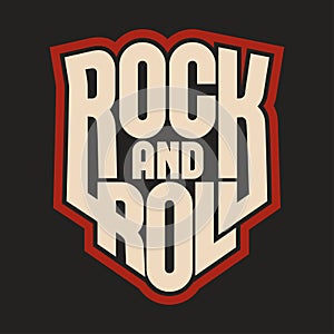 Rock lettering, poster or t-shirt design, vector