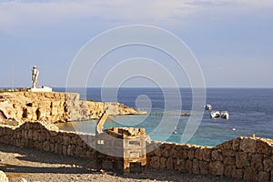 Rock with lighthouse in Sharm el-Sheikh
