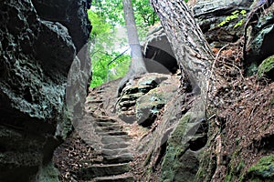 A rock in the Little Switzerland of Luxembourg, Mullerthal photo