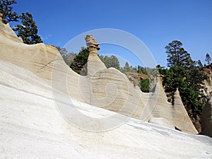 Rock lunar landscape, Tenerife, Spain. Scenic view of rare geological rocks in a volcanic landscape moonscape. Background of