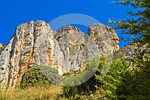 Rock Mass of PeÃÂ±a Luenga, Haro Region, Spain photo