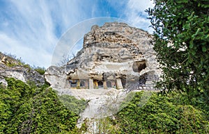 Rock monastery `St. Dimitar Basarbovski` in Basarbovo, Bulgaria