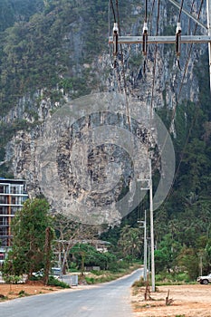 Rock mountain near the Aonang province in Krabi