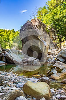 Rock in muntain river