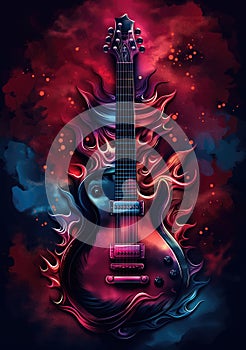 Rock music background. Rock poster. Background for music festival or concert poster or flyer, design template