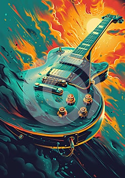 Rock music background. Rock poster. Background for music festival or concert poster or flyer, design template