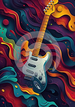 Rock music background. Rock poster. Background for music festival or concert poster or flyer, design template