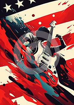 Rock music background. Rock poster. Background for music festival or concert poster or flyer, design template