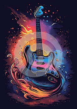 Rock music background. Rock poster. Background for music festival or concert poster or flyer, design template