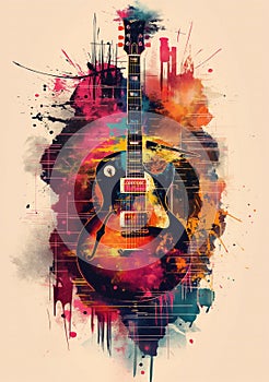 Rock music background. Rock poster. Background for music festival or concert poster or flyer, design template