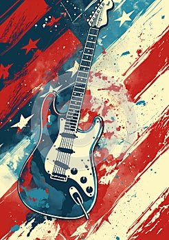 Rock music background. Rock poster. Background for music festival or concert poster or flyer, design template