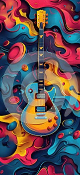 Rock music background. Rock poster. Background for music festival or concert poster or flyer, design template