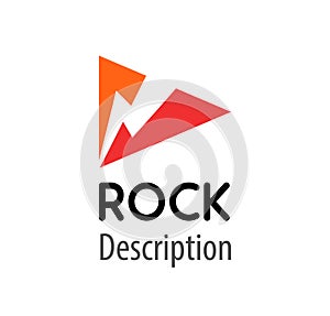 Rock music logo - Emblem with Lightning for Rock music company, group and association.