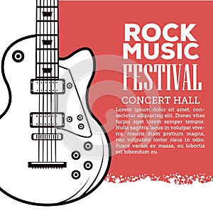 Rock musica festival flyer