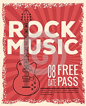 Rock musica festival flyer photo